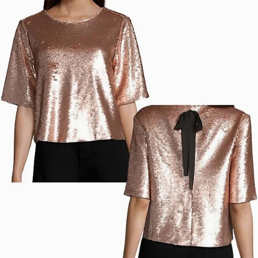 NWT Rose Gold Sequin Top